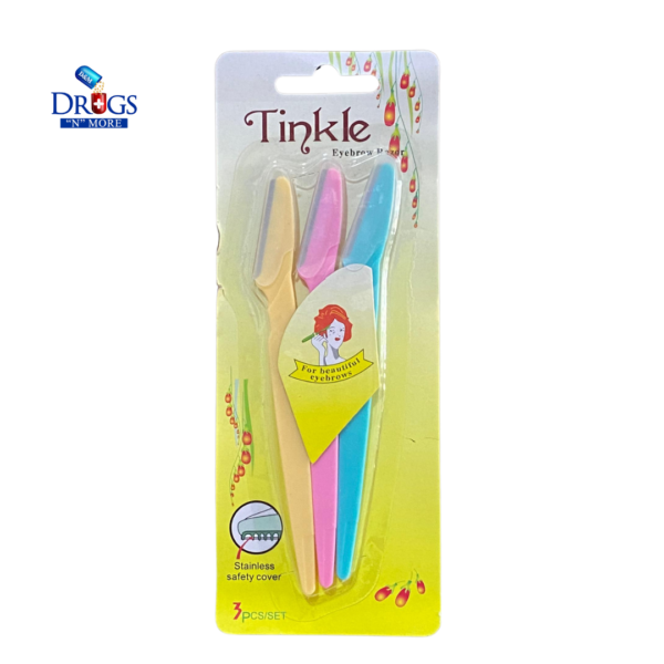 Tinkle Eyebrow Razor 3Pcs – Gentle & Safe Dermaplaning Tool