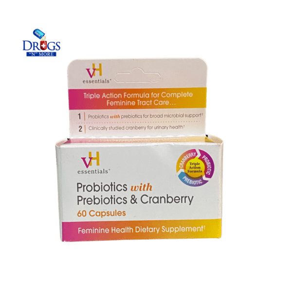 VH Essentials Probiotics with Prebiotics & Cranberry - 60 Capsules